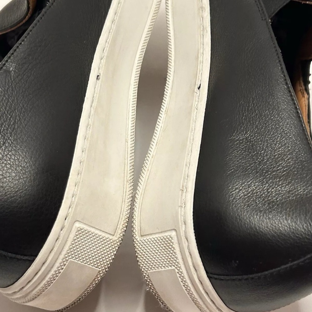 Aquatalia Onida Black Leather Slip-On Sneakers 10.5 - Picture 10 of 16